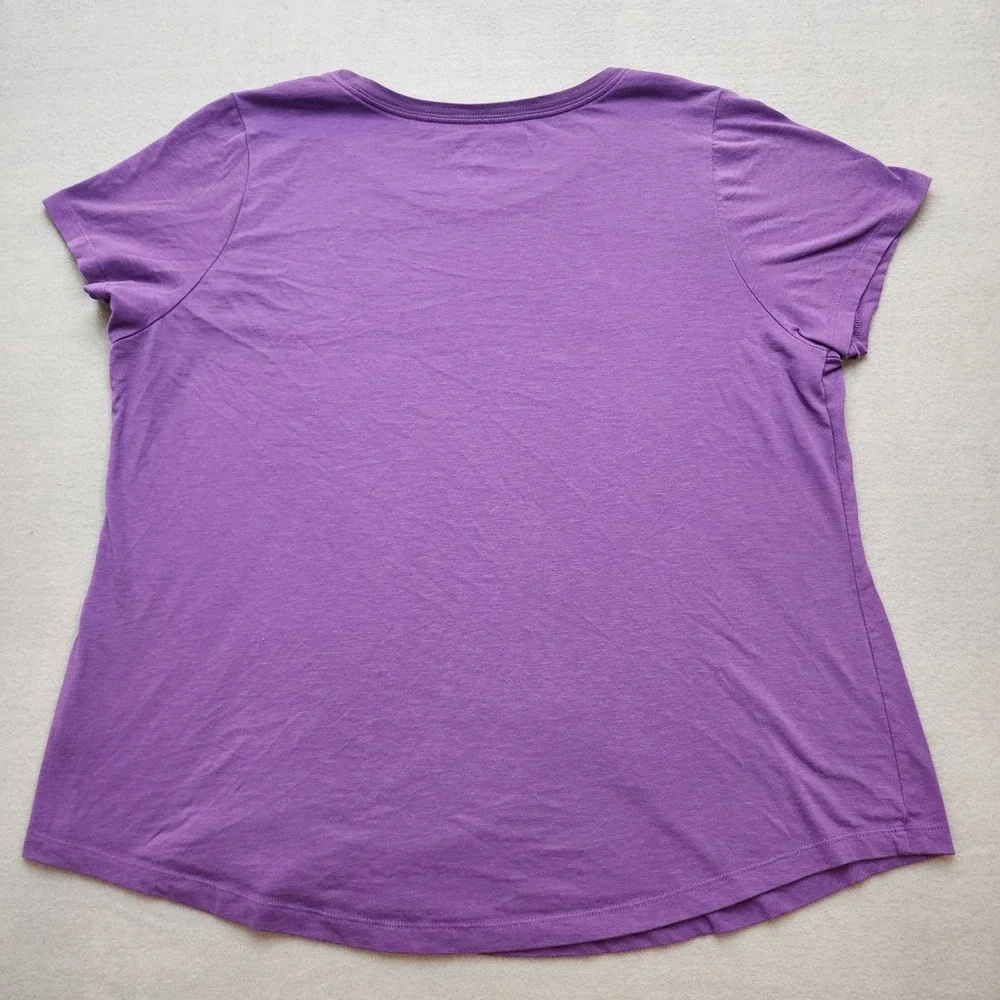 Nike Dri-FIT Purple Graphic Swoosh T-Shirt Womens Plus Size 1X Short Sleeve Tee - Picture 2 of 7